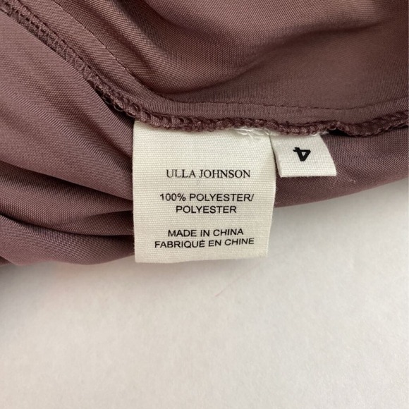 Ulla Johnson Mini Skirt Women 4 Brown Purple Pleated Ruffle Elastic Waist Tiered - Picture 6 of 6